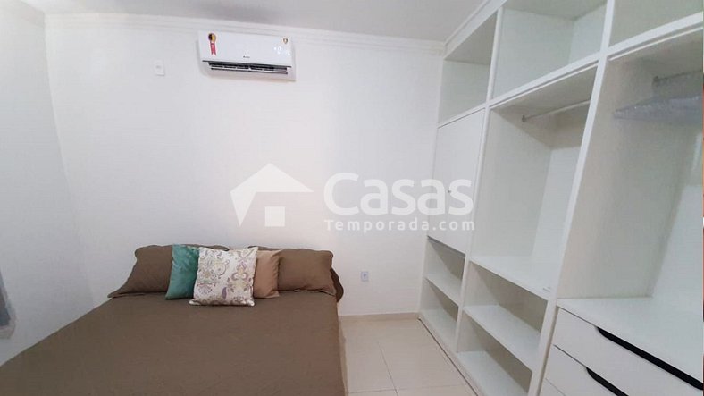 Apartamento de dois quartos, novo na Praia de Taperapuan