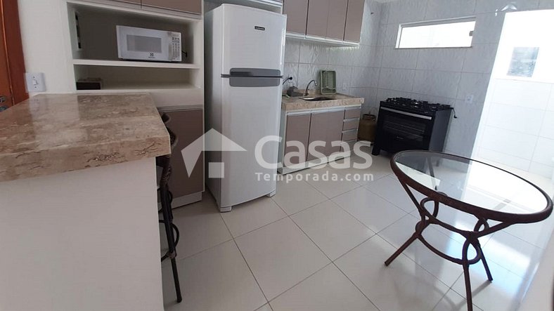 Apartamento de dois quartos, novo na Praia de Taperapuan