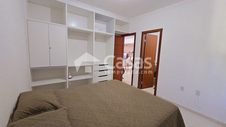 Apartamento de dois quartos, novo na Praia de Taperapuan