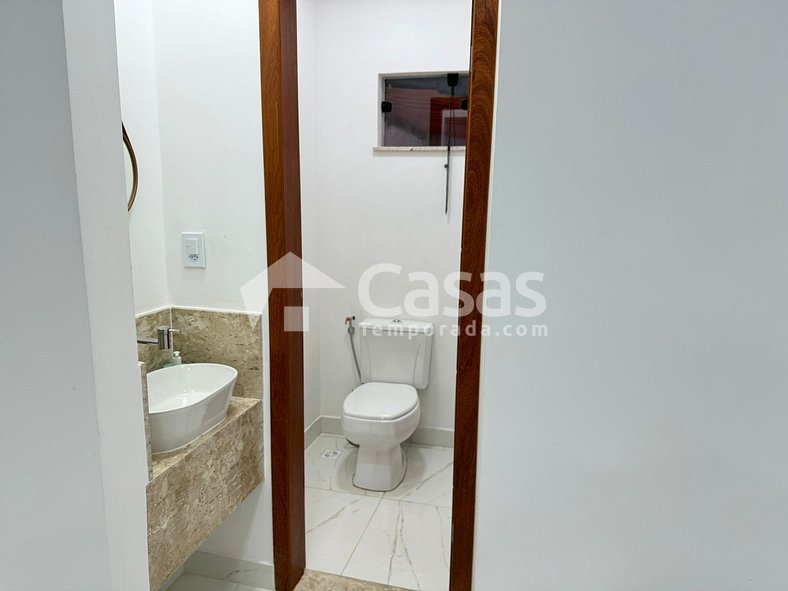 Casa 3 suites en residencial alto estándar para 10 personas