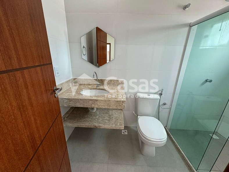 Casa 3 suites en residencial alto estándar para 10 personas