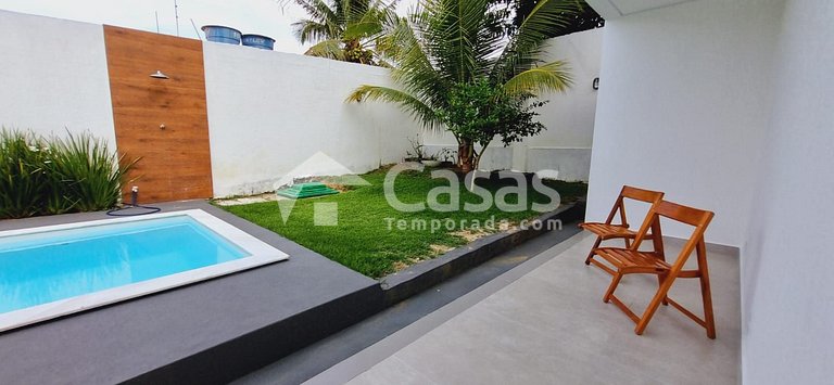 Casa com piscina e hidromassagem em Taperapuan