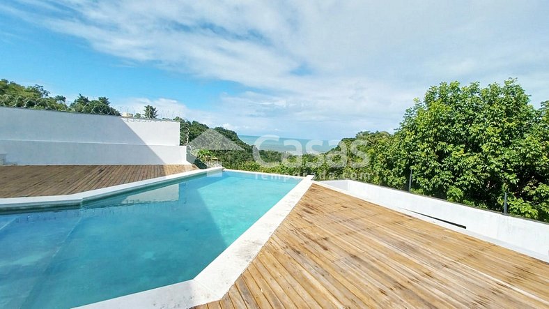 Casa com Vista mar em Condomínio para 8 pessoas