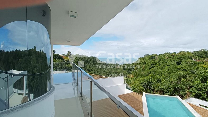 Casa com Vista mar em Condomínio para 8 pessoas