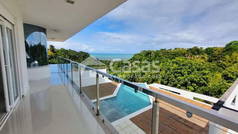 Casa com Vista mar em Condomínio para 8 pessoas