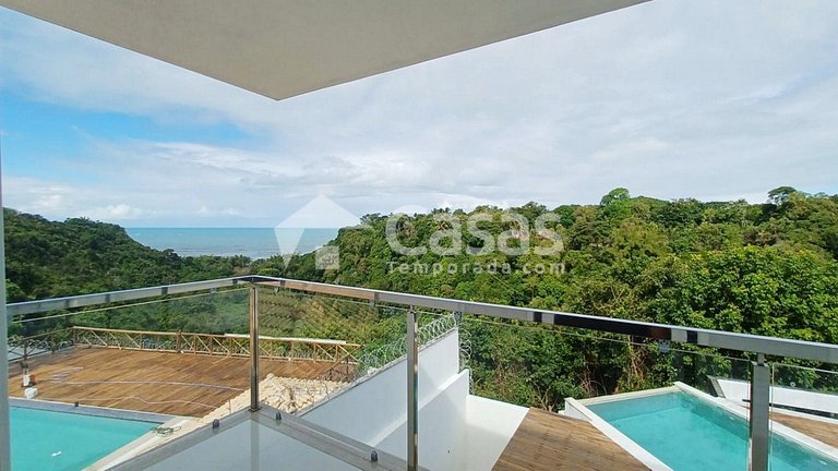 Casa com Vista mar em Condomínio para 8 pessoas