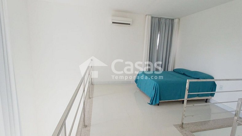 Casa com Vista mar em Condomínio para 8 pessoas