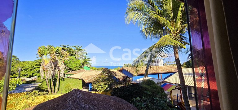 Excelente casa piscina e churrasqueira com parcial vista mar